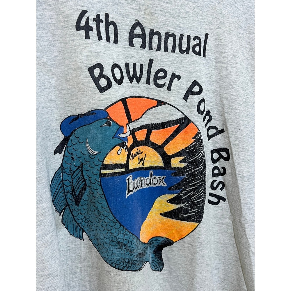 Vintage 90s Fishing Funny Graphic Comic TShirt - Picture 7 of 7